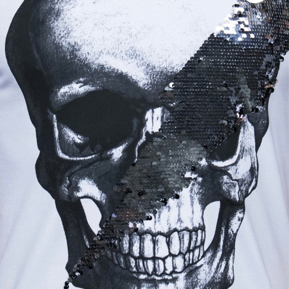Mens MACEOO SKULLDISCO WHITE Tee suze2/S - Picture 7 of 7